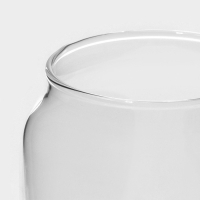 Банка для сыпучих продуктов стеклянная Вуди, 1,1 л, с бамбуковой крышкой