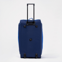 Сумка дорожная на колёсах, отдел на молнии, отдел для обуви, 3 наружных кармана, длинный ремень, цвет синий/василёк Сумка дорожная на колёсах, отдел на молнии, отдел для обуви, 3 наружных кармана, длинный ремень, цвет синий/василёк