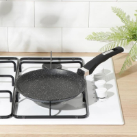 Сковорода блинная &laquo;Гранит Black&raquo; Induction Pro, d=22 см, пластиковая ручка, антипригарное покрытие, цвет чёрный