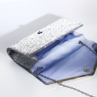 Сумка-клатч на клапане, цвет серебряный Сумка-клатч на клапане, цвет серебряный