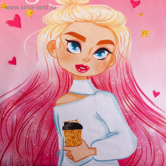 Постельное бельё &laquo;Этель&raquo; 1.5 сп Fashion girl 143х215 см, 150х214 см, 50х70 см -1 шт,100% хлопок, бязь