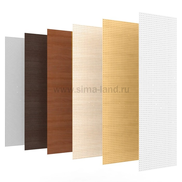 Настенная перфорированная панель односторонняя 60&times;0,6&times;180 см, шаг 2,5 см, цвет чёрный