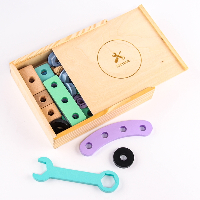 Деревянный конструктор &laquo;Маленький строитель&raquo;, 21,3 &times; 17,5 &times; 4,5 см