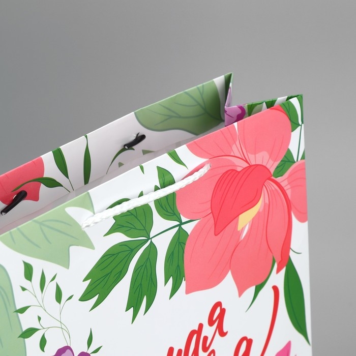 Пакет подарочный ламинированный, упаковка, &laquo;Самой красивой&raquo;, M 24 х 29 х 9 см