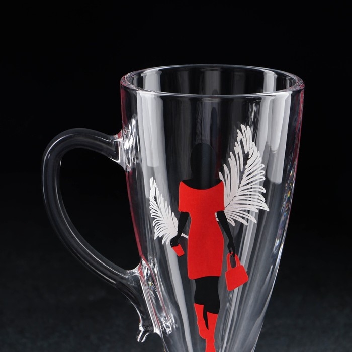 Кружка стеклянная &laquo;Мисс&raquo;, для чая/кофе, 250 мл, МИКС