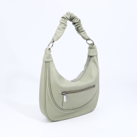 Сумка-мешок на молнии, наружный карман, длинный ремень, цвет зелёный Сумка-мешок на молнии, наружный карман, длинный ремень, цвет зелёный