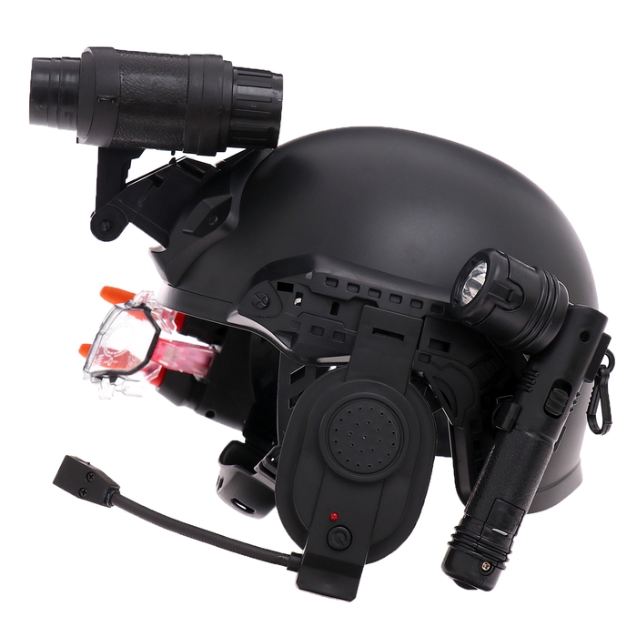 Шлем полицейского &laquo;Супер агент&raquo;, световые и звуковые эффекты, работает от батареек