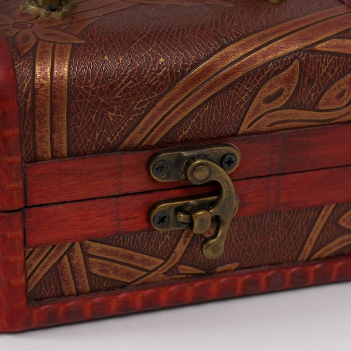 Шкатулка дерево сундучок "Цветущий бамбук" 8,5х11,8х8,5 см