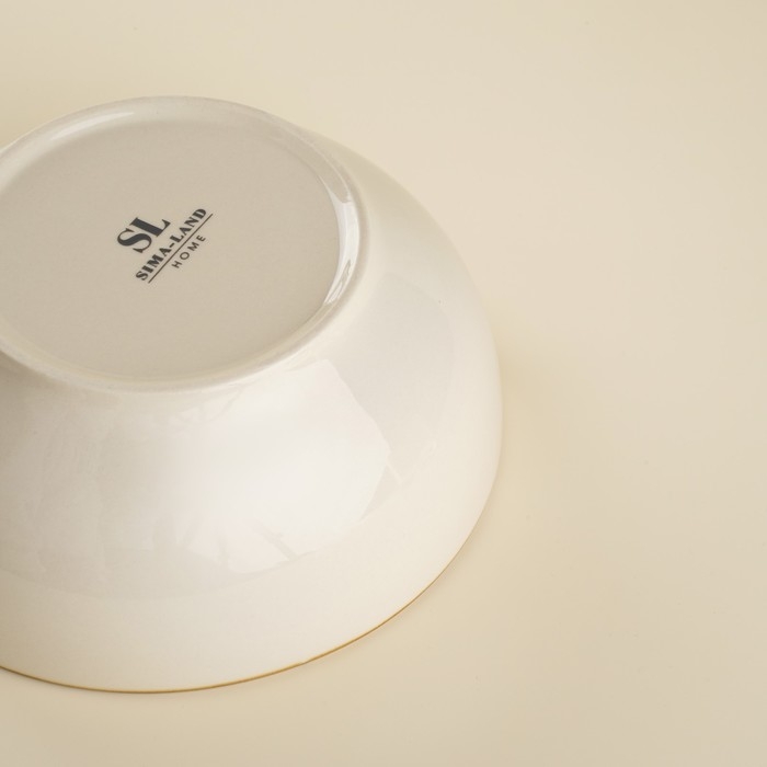 Набор мисок фарфоровых SL Home «Леггеро», 1,2 л, d=18,5 см, цвет бежевый Набор мисок фарфоровых SL Home «Леггеро», 1,2 л, d=18,5 см, цвет бежевый