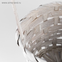 Корзина плетеная, бамбук, D13xH9.5/28 см, серый