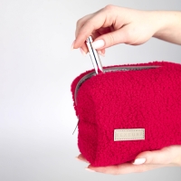 Косметичка на молнии, TEXTURA, цвет красный