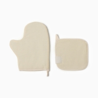 Набор кух. Этель Home цв. молочный, варежка-прихватка 18х29 см, прихватка 19х19 см,100%