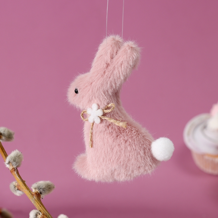 Мягкая игрушка «Зайчик» на подвесе, 11 см, цвет МИКС Мягкая игрушка «Зайчик» на подвесе, 11 см, цвет МИКС