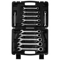 Ключи комбинированные трещоточные OMY 12PC202-P, 8 - 22 мм, 12 шт. в кейсе