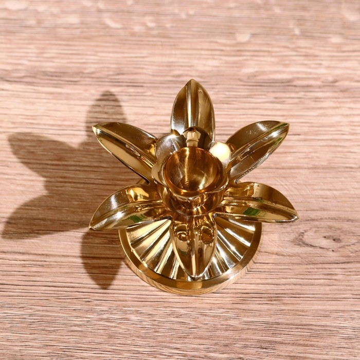 Подсвечник "Пальма" латунь 7 см