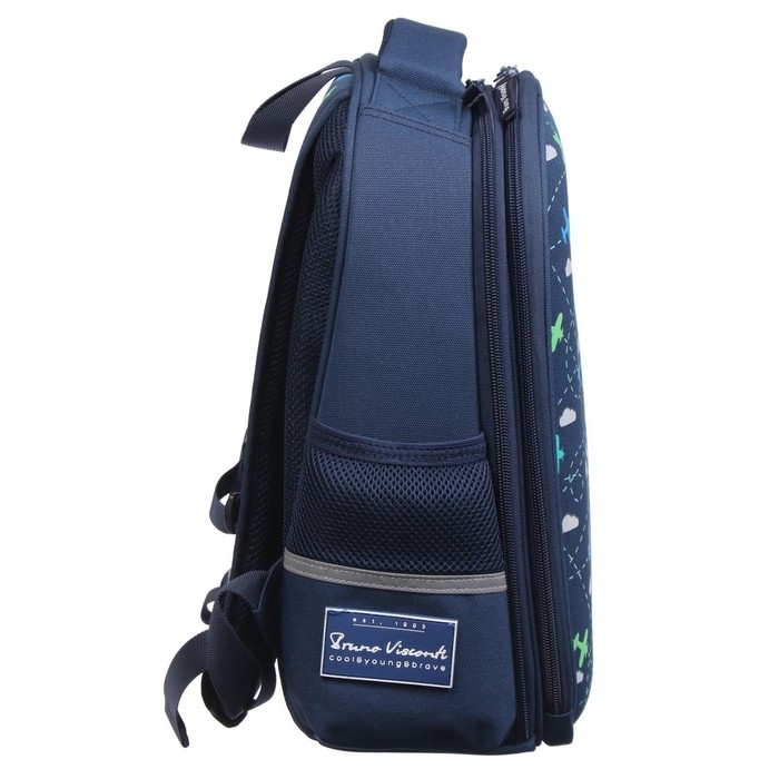 Рюкзак каркасный Bruno Visconti "Игрушки. Самолёты", 36 х 28 х 17 см, пенал в подарок