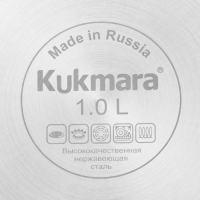 Кастрюля ORION, 1 л, d=14 см, стеклянная крышка, капсульное дно, индукция