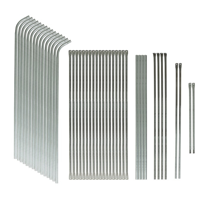 Теплица, 4,9 &times; 2,45 &times; 2,1 м, оцинкованный металл, профиль d = 25 мм, чехол из спанбонда 90 г/м&sup2;