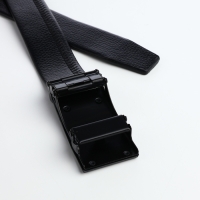 Ремень мужской, ширина 3,5 см, пряжка автомат, цвет чёрный