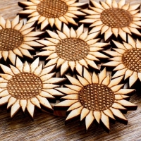 Подставка под горячее «Подсолнух», D=11 см, можжевельник Подставка под горячее «Подсолнух», D=11 см, можжевельник