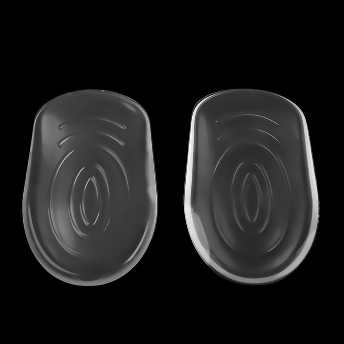 Подпяточники для обуви, с протектором, на клеевой основе, силиконовые, 8,7 × 5,7 см, пара, цвет прозрачный Подпяточники для обуви, с протектором, на клеевой основе, силиконовые, 8,7 × 5,7 см, пара, цвет прозрачный