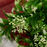 Букет "Ландыш майский" 29 см, бело-зелёный