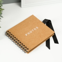 Фотоальбом BRAUBERG Black&Kraft, размер 16х18 см, 20 черных листов Фотоальбом BRAUBERG Black&Kraft, размер 16х18 см, 20 черных листов