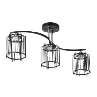 Люстра "Астрила" 3хЕ27 40Вт черный 61,5х12х28,5см BayerLux