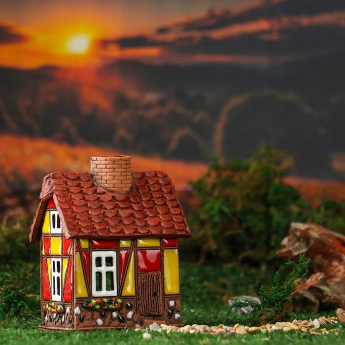 Аромалампа Домик &laquo;Лайма&raquo;, ручная работа, микс, 12 см