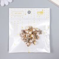 Набор пуговиц декоративных пластик "Цветок с жемчужинкой" набор 20 шт 1,2х1,2 см