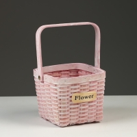 Корзина плетеная, 15 x 15 x 12/24 см, роовая, секвойя