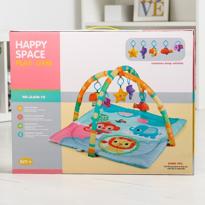 Развивающий коврик с дугами &laquo;Друзья Африки&raquo;, 84х84 см.