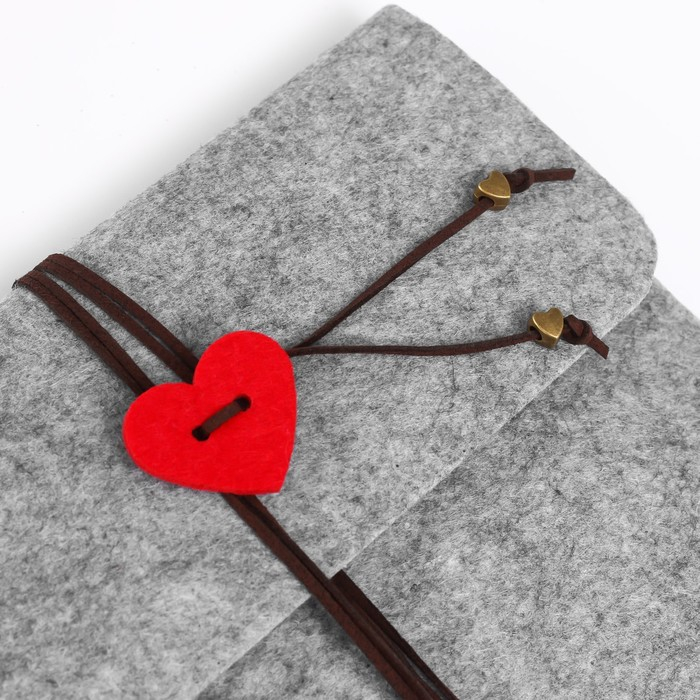 Фотоальбом войлок 30 листов "Сердечко"  25х23 см