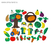 Набор дидактический "Сад и огород", 39 деталей Набор дидактический "Сад и огород", 39 деталей