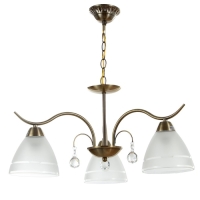 Люстра "Кобея" 3х40Вт Е27 бронза 53х53х92(52)см Люстра "Кобея" 3х40Вт Е27 бронза 53х53х92(52)см