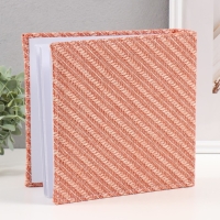 Фотоальбом на 200 фото 10х15 см кожзам "Багетная текстура" бумажные листы коричневый 5х23х22 см   10