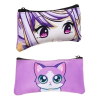 Пенал мягкий 1 отделение, 115х220, плоский, для девочки, сиреневый, Seventeen Пенал мягкий 1 отделение, 115х220, плоский, для девочки, сиреневый, Seventeen