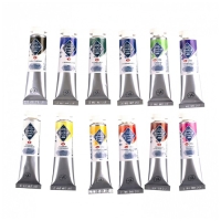 Краски темперные, набор 12 цветов х 18 мл, ЗХК "Мастер Класс" Колористика. Яркая палитра, 16412282