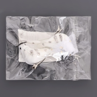 Набор птичек для декора и флористики, на прищепке, пластиковая, белый, 2 шт., 13 х 3 х 3 см