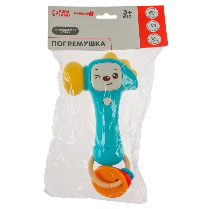 Музыкальная погремушка &laquo;Молоточек&raquo;, светится, цвет МИКС, Крошка Я