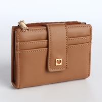 Кошелёк женский на кнопке, цвет бежевый Кошелёк женский на кнопке, цвет бежевый