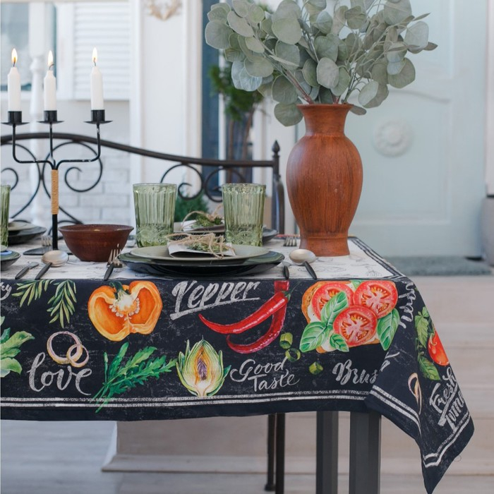 Скатерть &laquo;Этель: Delicious Fresh&raquo;, 110 &times; 150 см, хлопок 100 %, саржа, 190 г/м&sup2;