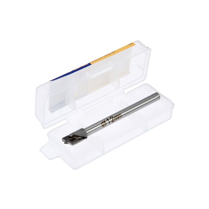 Сверло Форстнера ТУНДРА, твердосплавные пластины, цилиндрический хвостовик, 12 мм Сверло Форстнера ТУНДРА, твердосплавные пластины, цилиндрический хвостовик, 12 мм