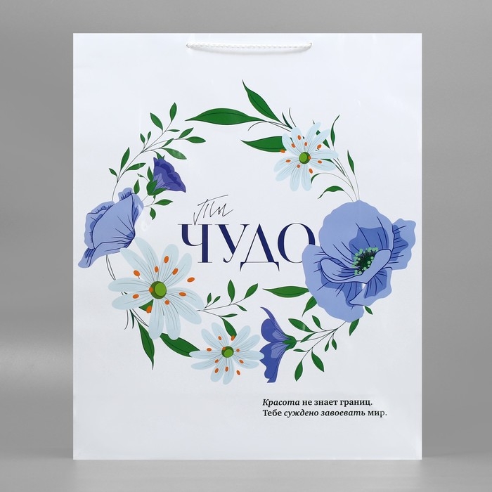 Пакет подарочный ламинированный, упаковка, &laquo;Ты чудо&raquo;, 40 х 49 х 15 см