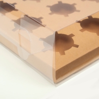 Коробка на 12 капкейков, крафт, 34.7 &times; 26.3 &times; 10 см