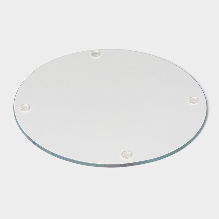 Доска разделочная стеклянная Доляна «Разлом», d=20 см, цвет чёрный Доска разделочная стеклянная Доляна «Разлом», d=20 см, цвет чёрный