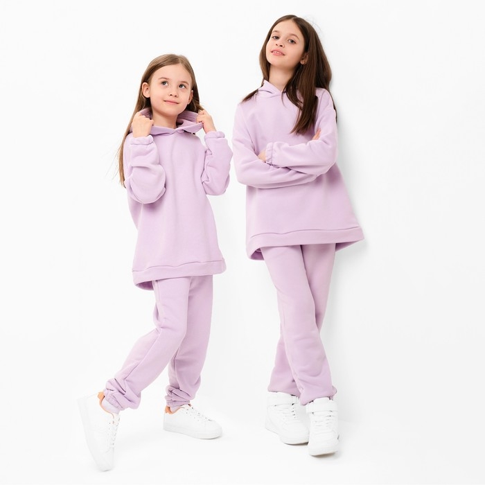 Костюм детский (худи, брюки) MINAKU цвет лавандовый, рост 104 см
