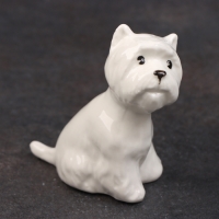 Статуэтка фарфоровая "Вест хайленд уайт терьер, сидит", 7 см Статуэтка фарфоровая "Вест хайленд уайт терьер, сидит", 7 см