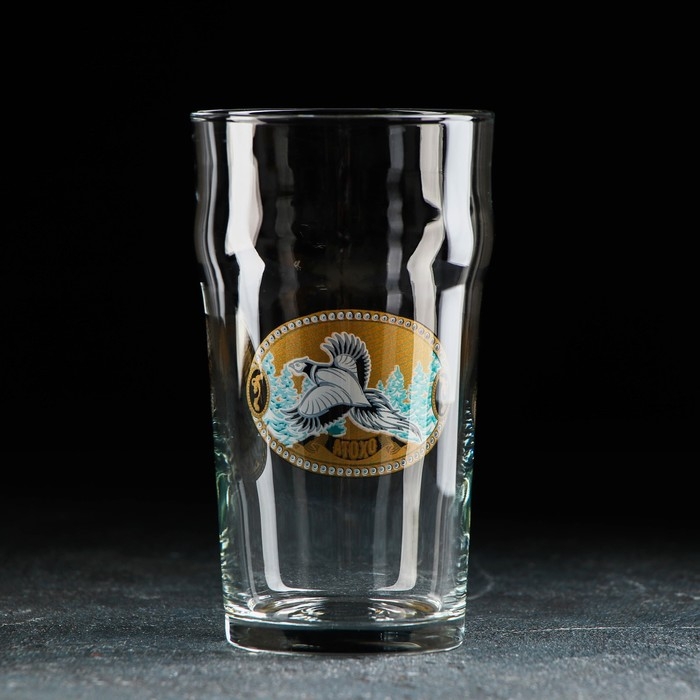Стакан стеклянный для пива &laquo;На охоте&raquo;, 570 мл, рисунок МИКС