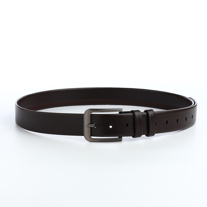 Ремень мужской, ширина 4 см, винт, пряжка металл, цвет коричневый Ремень мужской, ширина 4 см, винт, пряжка металл, цвет коричневый